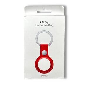 Apple AirTag Leather Key Ring (PRODUCT)RED Genuine New Sealed MK103ZM/A